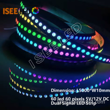12V Pixel LED ზოლები პიქსელი პიქსელის პროგრამირებად